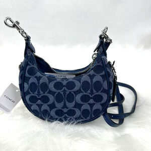Coach Jonie Bag In Signature Denim Crossbody In Deep Blue CAO04 + Free Gift Box